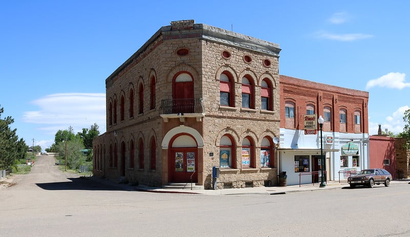 Aguilar, Colorado — Antonio Lopresto Building, a historic two-story brick structure on the main street